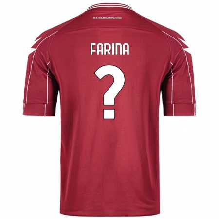 Kandiny Niño Camiseta Alfredo Farina #0 Borgoña 1ª Equipación 2024/25 La Camisa Chile