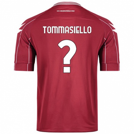 Kandiny Niño Camiseta Francesco Tommasiello #0 Borgoña 1ª Equipación 2024/25 La Camisa Chile