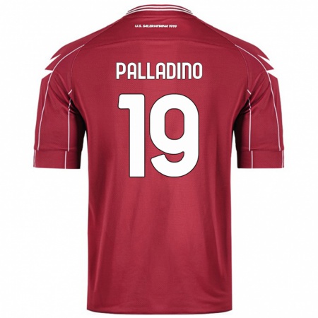 Kandiny Niño Camiseta Alfonso Palladino #19 Borgoña 1ª Equipación 2024/25 La Camisa Chile