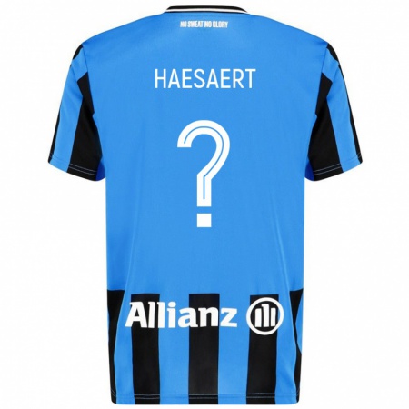 Kandiny Niño Camiseta Mateo Haesaert #0 Azul Cielo Negro 1ª Equipación 2024/25 La Camisa Chile