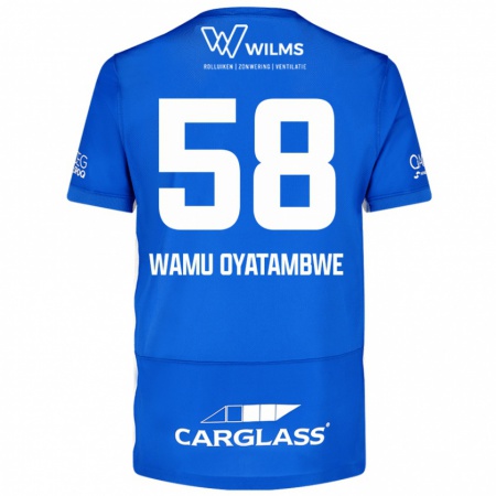 Kandiny Niño Camiseta Matthias Wamu Oyatambwe #58 Azul 1ª Equipación 2024/25 La Camisa Chile