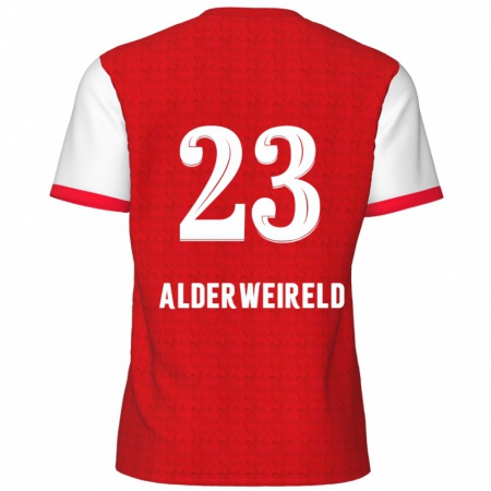 Kandiny Niño Camiseta Toby Alderweireld #23 Rojo Blanco 1ª Equipación 2024/25 La Camisa Chile