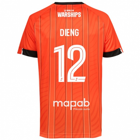 Kandiny Niño Camiseta Bamba Dieng #12 Naranja 1ª Equipación 2024/25 La Camisa Chile