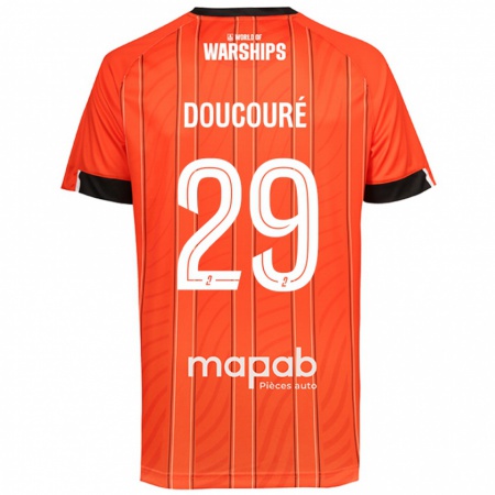 Kandiny Niño Camiseta Siriné Doucouré #29 Naranja 1ª Equipación 2024/25 La Camisa Chile