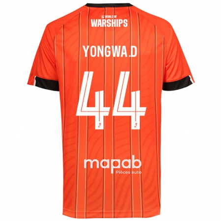 Kandiny Niño Camiseta Darlin Yongwa #44 Naranja 1ª Equipación 2024/25 La Camisa Chile