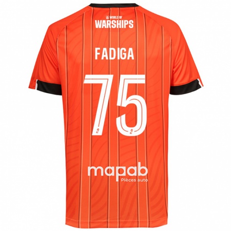 Kandiny Niño Camiseta Bandiougou Fadiga #75 Naranja 1ª Equipación 2024/25 La Camisa Chile