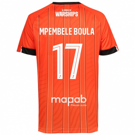 Kandiny Niño Camiseta Exaucé Mpembele Boula #17 Naranja 1ª Equipación 2024/25 La Camisa Chile