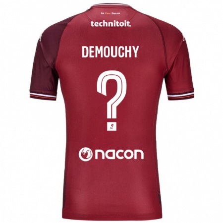 Kandiny Niño Camiseta Albin Demouchy #0 Rojo Granata 1ª Equipación 2024/25 La Camisa Chile