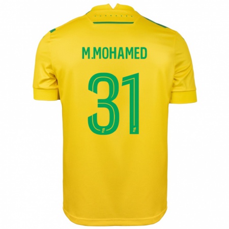 Kandiny Niño Camiseta Mostafa Mohamed #31 Amarillo Verde 1ª Equipación 2024/25 La Camisa Chile