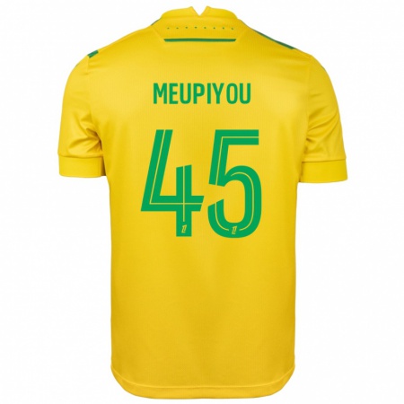 Kandiny Niño Camiseta Bastien Meupiyou #45 Amarillo Verde 1ª Equipación 2024/25 La Camisa Chile