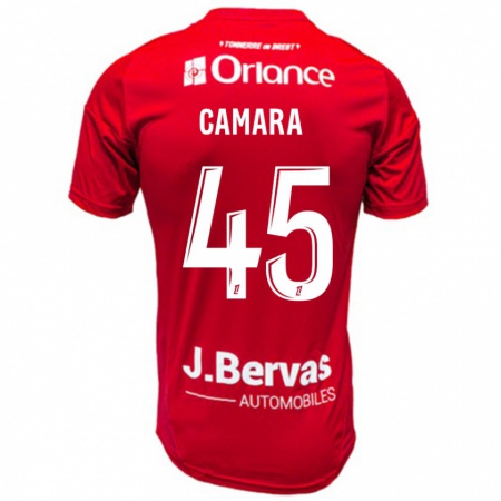 Kandiny Niño Camiseta Mahdi Camara #45 Rojo Blanco 1ª Equipación 2024/25 La Camisa Chile