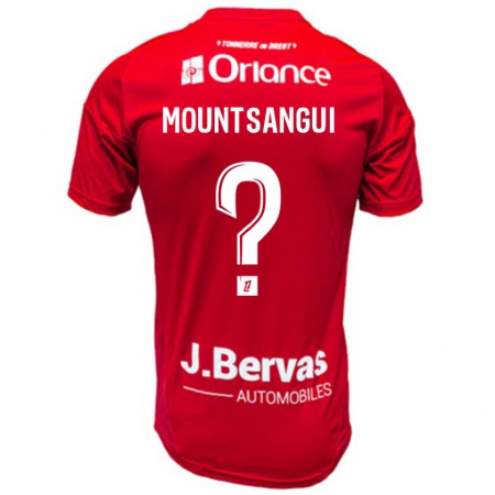 Kandiny Niño Camiseta Warren Mountsangui #0 Rojo Blanco 1ª Equipación 2024/25 La Camisa Chile