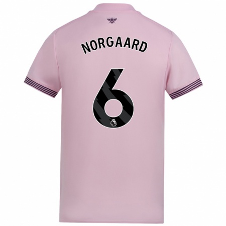 Kandiny Niño Camiseta Christian Nørgaard #6 Rosa 2ª Equipación 2024/25 La Camisa Chile