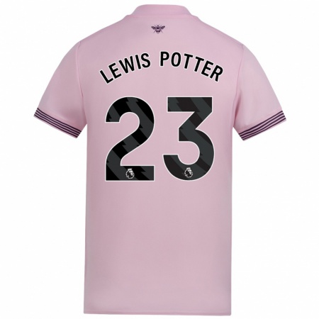 Kandiny Niño Camiseta Keane Lewis-Potter #23 Rosa 2ª Equipación 2024/25 La Camisa Chile