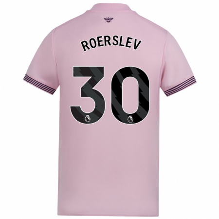 Kandiny Niño Camiseta Mads Roerslev #30 Rosa 2ª Equipación 2024/25 La Camisa Chile