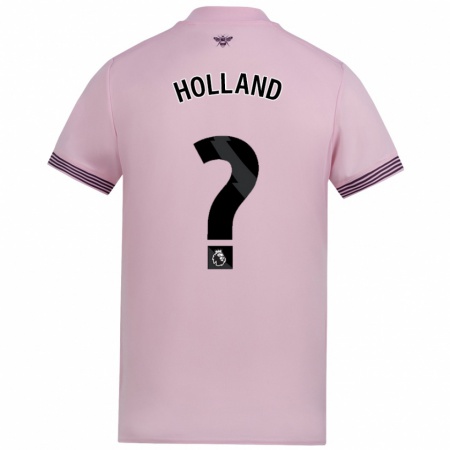 Kandiny Niño Camiseta Isaac Holland #0 Rosa 2ª Equipación 2024/25 La Camisa Chile