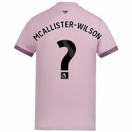 Kandiny Niño Camiseta Zack Mcallister-Wilson #0 Rosa 2ª Equipación 2024/25 La Camisa Chile