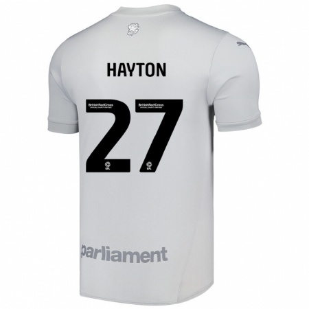 Kandiny Niño Camiseta Adam Hayton #27 Gris Plata 2ª Equipación 2024/25 La Camisa Chile