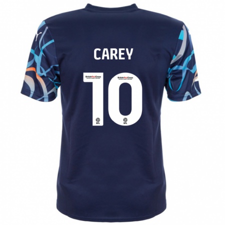 Kandiny Niño Camiseta Sonny Carey #10 Azul Marino 2ª Equipación 2024/25 La Camisa Chile