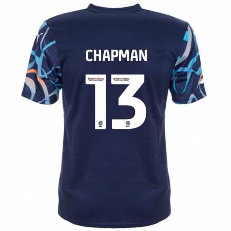 Kandiny Niño Camiseta Mackenzie Chapman #13 Azul Marino 2ª Equipación 2024/25 La Camisa Chile