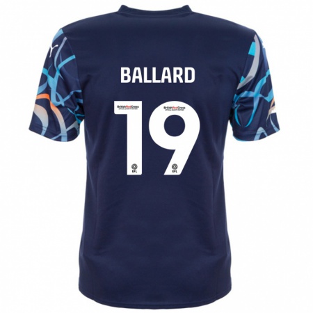 Kandiny Niño Camiseta Dom Ballard #19 Azul Marino 2ª Equipación 2024/25 La Camisa Chile