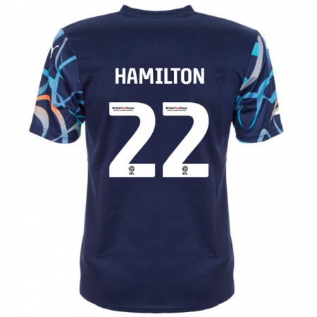 Kandiny Niño Camiseta Cj Hamilton #22 Azul Marino 2ª Equipación 2024/25 La Camisa Chile