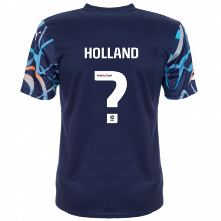 Kandiny Niño Camiseta Bella Holland #0 Azul Marino 2ª Equipación 2024/25 La Camisa Chile