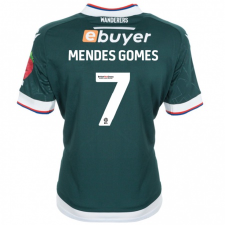 Kandiny Niño Camiseta Carlos Mendes #7 Verde Oscuro 2ª Equipación 2024/25 La Camisa Chile