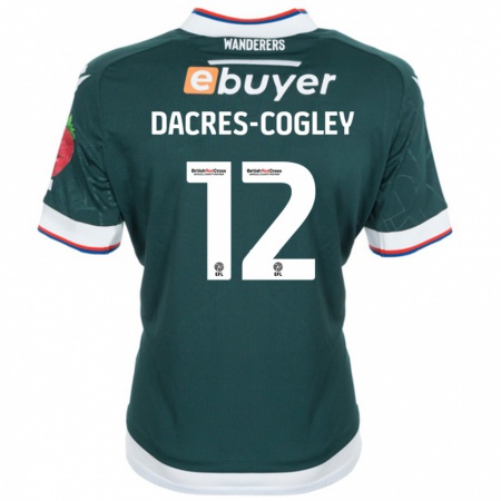 Kandiny Niño Camiseta Josh Dacres-Cogley #12 Verde Oscuro 2ª Equipación 2024/25 La Camisa Chile