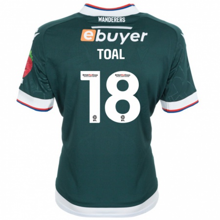 Kandiny Niño Camiseta Eoin Toal #18 Verde Oscuro 2ª Equipación 2024/25 La Camisa Chile