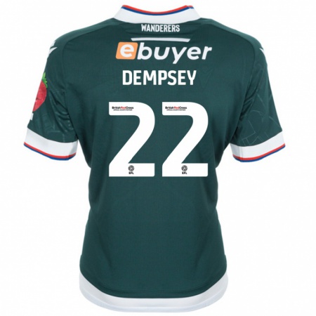 Kandiny Niño Camiseta Kyle Dempsey #22 Verde Oscuro 2ª Equipación 2024/25 La Camisa Chile