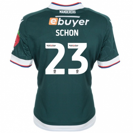 Kandiny Niño Camiseta Szabolcs Schön #23 Verde Oscuro 2ª Equipación 2024/25 La Camisa Chile