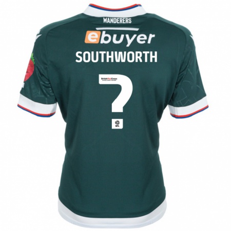 Kandiny Niño Camiseta Ellie Southworth #0 Verde Oscuro 2ª Equipación 2024/25 La Camisa Chile