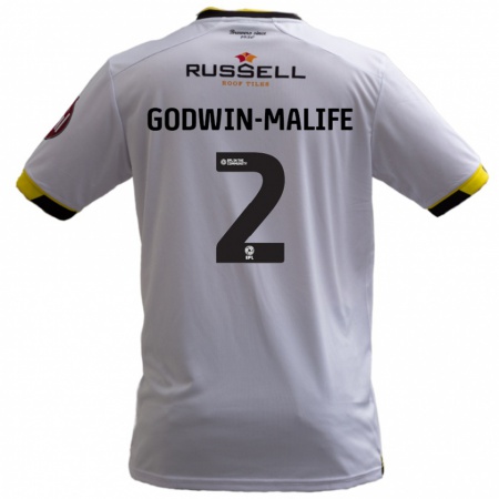 Kandiny Niño Camiseta Udoka Godwin-Malife #2 Blanco 2ª Equipación 2024/25 La Camisa Chile