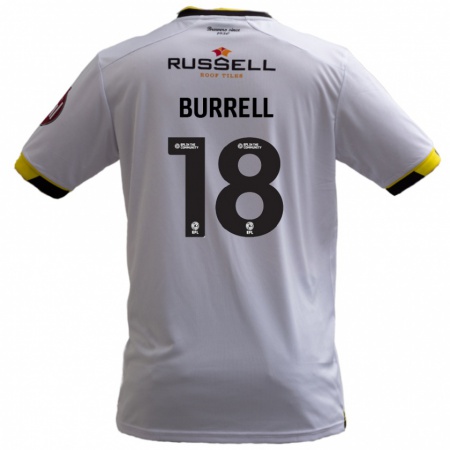 Kandiny Niño Camiseta Rumarn Burrell #18 Blanco 2ª Equipación 2024/25 La Camisa Chile