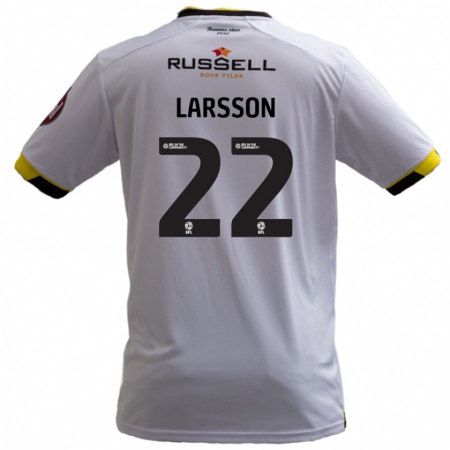 Kandiny Niño Camiseta Julian Larsson #22 Blanco 2ª Equipación 2024/25 La Camisa Chile