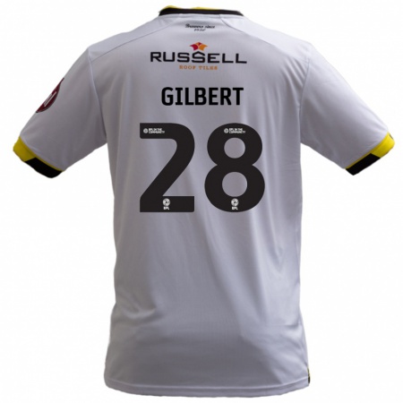 Kandiny Niño Camiseta Cameron Gilbert #28 Blanco 2ª Equipación 2024/25 La Camisa Chile