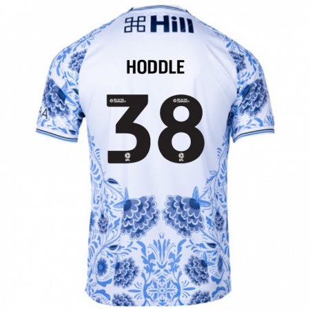 Kandiny Niño Camiseta George Hoddle #38 Blanco Azul 2ª Equipación 2024/25 La Camisa Chile