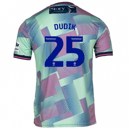 Kandiny Niño Camiseta Anton Dudik #25 Verde 2ª Equipación 2024/25 La Camisa Chile