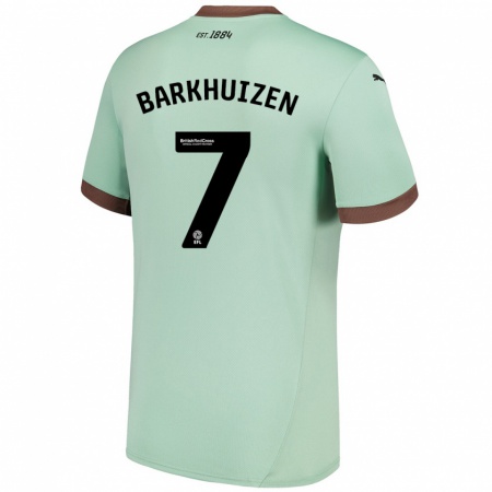 Kandiny Niño Camiseta Tom Barkhuizen #7 Verde Pálido 2ª Equipación 2024/25 La Camisa Chile