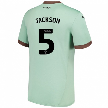 Kandiny Niño Camiseta Sarah Jackson #5 Verde Pálido 2ª Equipación 2024/25 La Camisa Chile