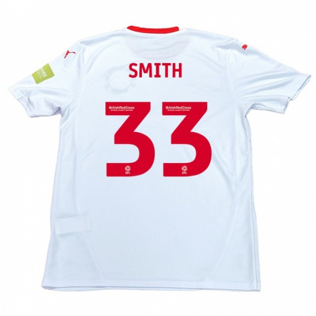 Kandiny Niño Camiseta Pele Smith #33 Blanco 2ª Equipación 2024/25 La Camisa Chile