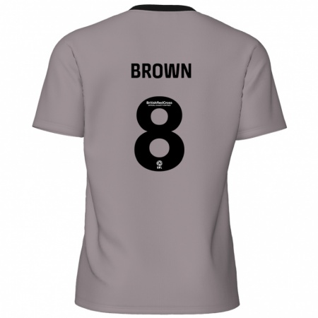 Kandiny Niño Camiseta Jordan Brown #8 Gris 2ª Equipación 2024/25 La Camisa Chile