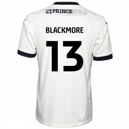 Kandiny Niño Camiseta Will Blackmore #13 Blanquecino Negro 2ª Equipación 2024/25 La Camisa Chile