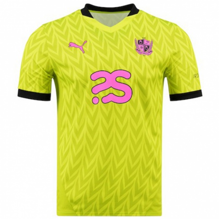 Kandiny Niño Camiseta Ben Garrity #8 Verde Fluorescente 2ª Equipación 2024/25 La Camisa Chile