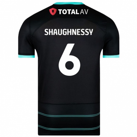 Kandiny Niño Camiseta Conor Shaughnessy #6 Negro 2ª Equipación 2024/25 La Camisa Chile