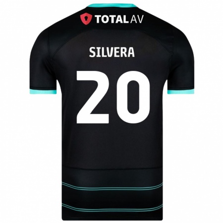 Kandiny Niño Camiseta Sam Silvera #20 Negro 2ª Equipación 2024/25 La Camisa Chile