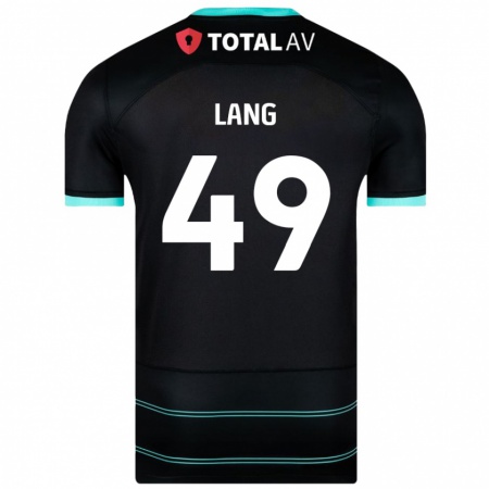 Kandiny Niño Camiseta Callum Lang #49 Negro 2ª Equipación 2024/25 La Camisa Chile