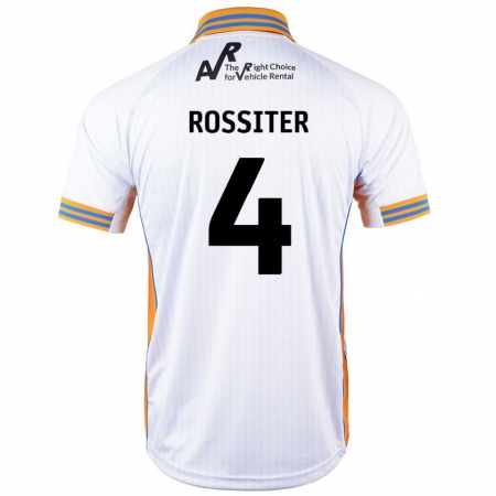 Kandiny Niño Camiseta Jordan Rossiter #4 Blanco 2ª Equipación 2024/25 La Camisa Chile