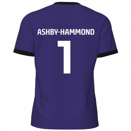 Kandiny Niño Camiseta Taye Ashby-Hammond #1 Púrpura 2ª Equipación 2024/25 La Camisa Chile